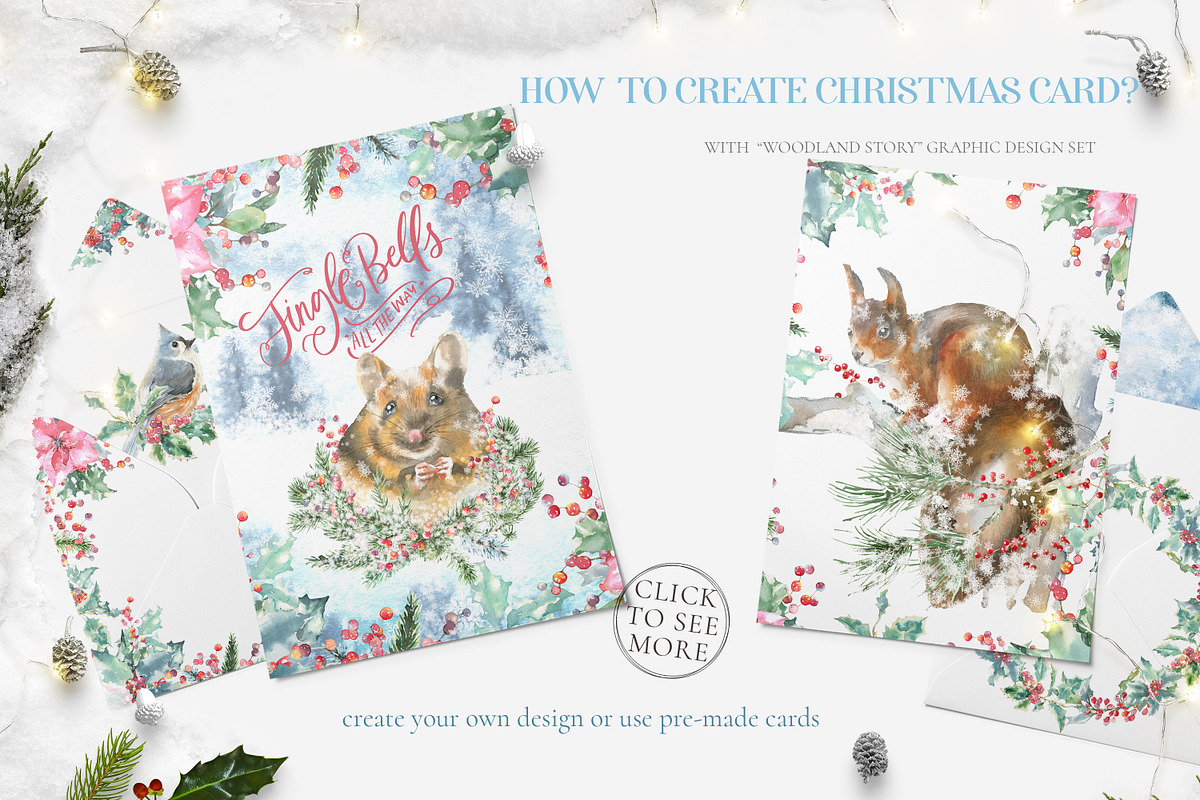 Christmas Watercolor Woodland Story, an Animal Illustration by Catherine Wheel (Photo 16 of 29)