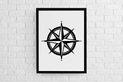 Compass Silhouette SVG, a Technology Illustration by newminddesign (Thumbnail 2 of 5)