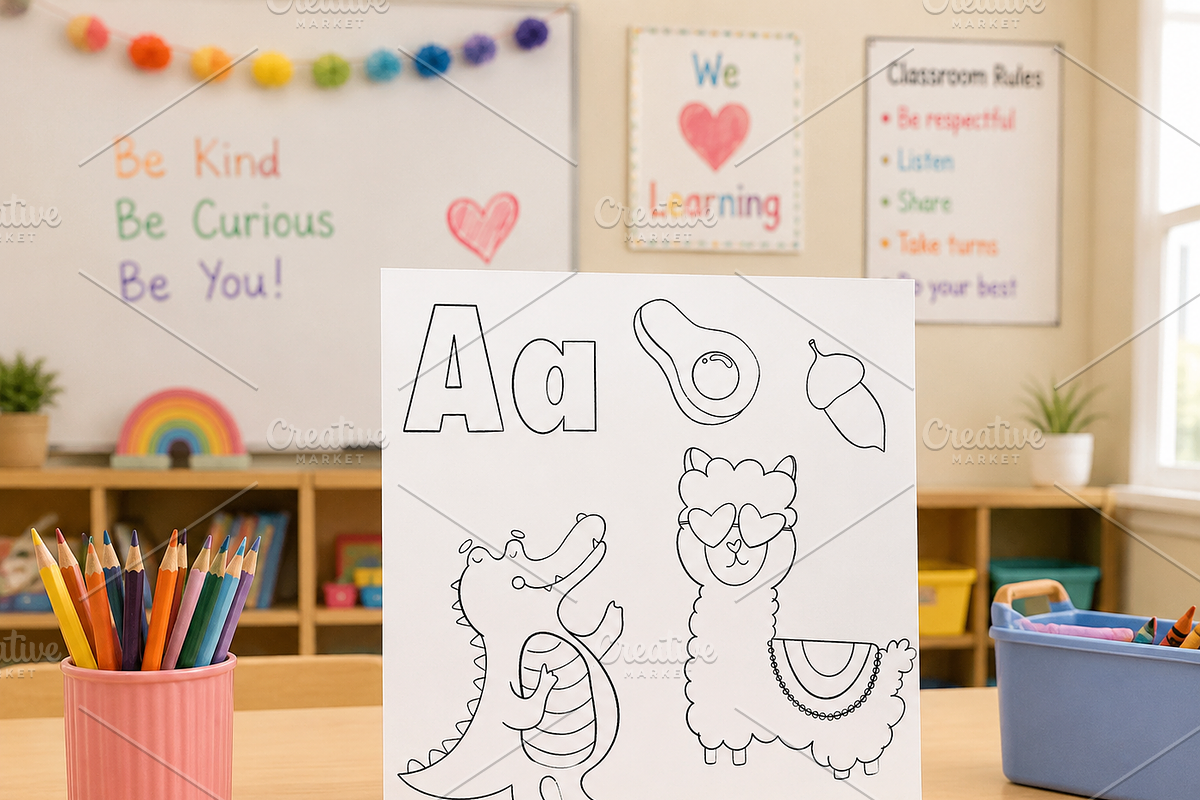 ABC coloring pages, an Education Illustration by Oleksandra Illustrates (Photo 8 of 8)
