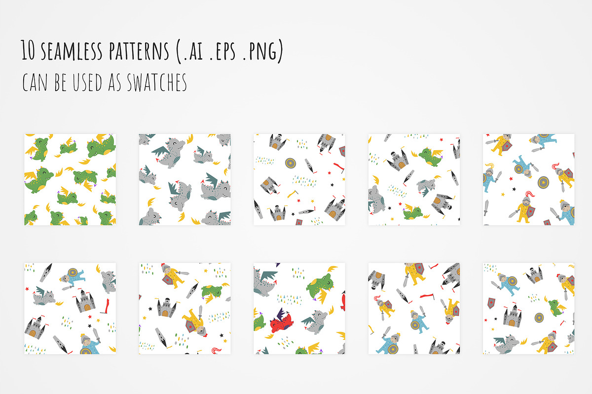 Knights and Dragons Collection, a Graphic by 3Y_Design (Photo 2 of 7)