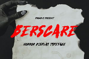 Berscare - Horror Font, a Handwritten Font by Dhabee