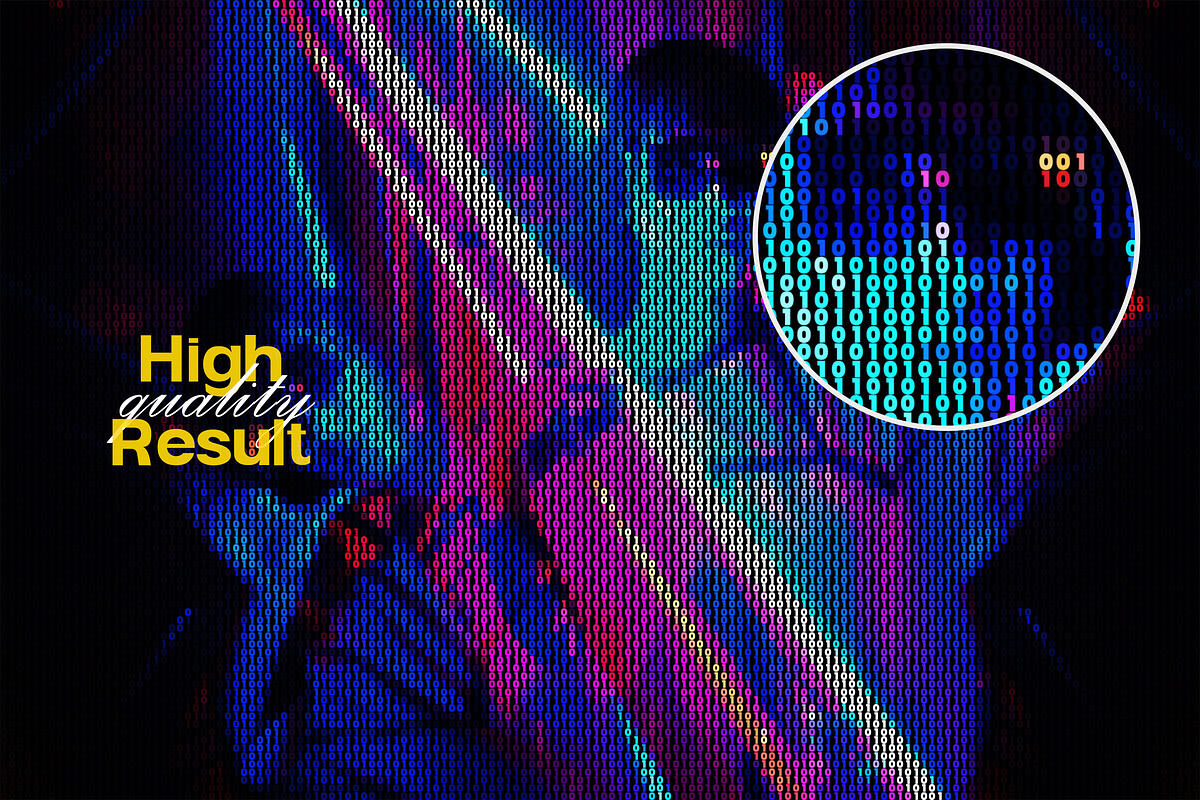Binary Code Photo Effect, a Layer Style Add-On by Svaha Graphic Studio (Photo 4 of 5)