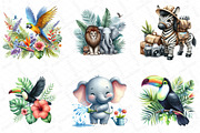 Safari Watercolor Jungle Animals, an Illustration by DreamPrint404 (Thumbnail 5 of 6)