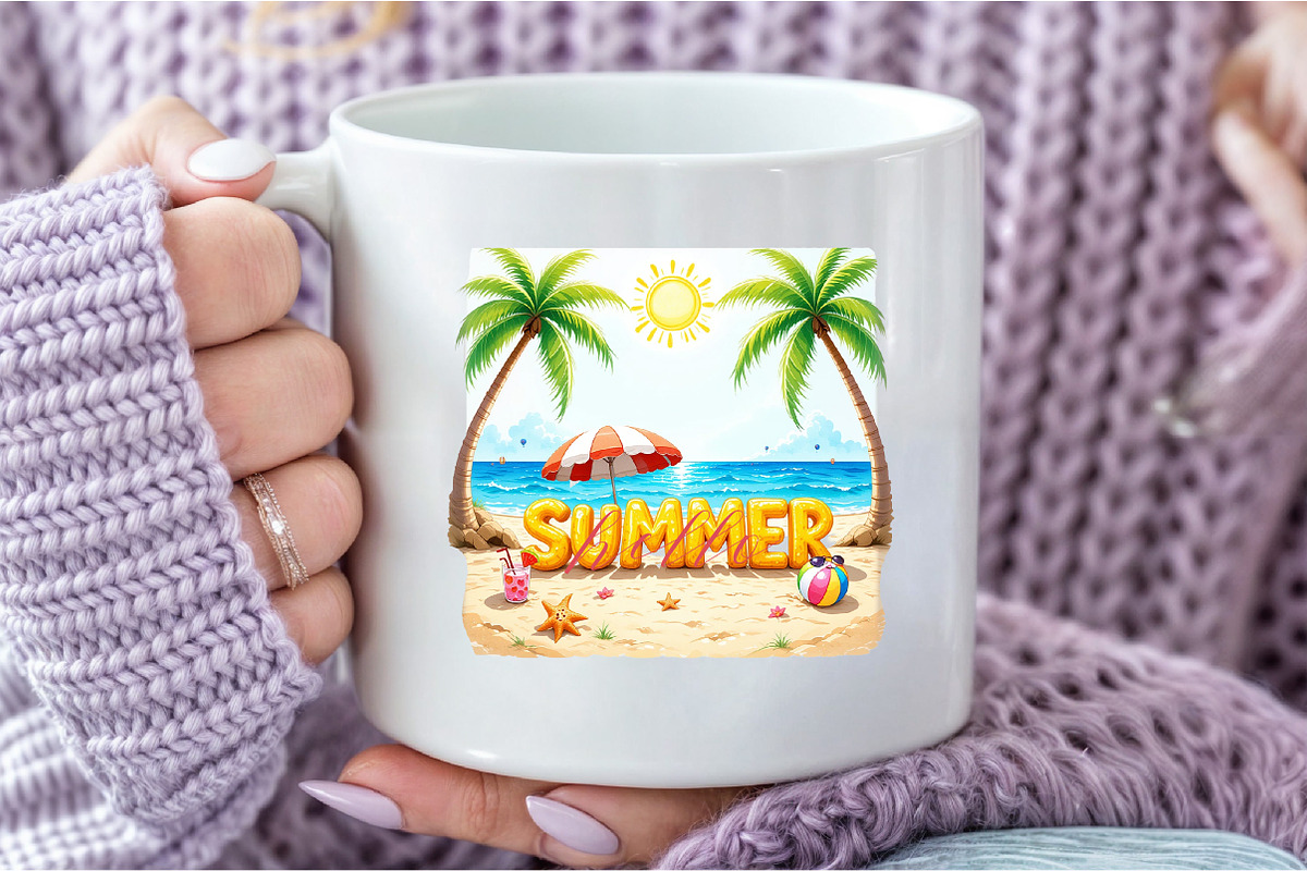 Watercolor Summer  Clipart, an Illustration by DreamCafeArt (Photo 4 of 7)