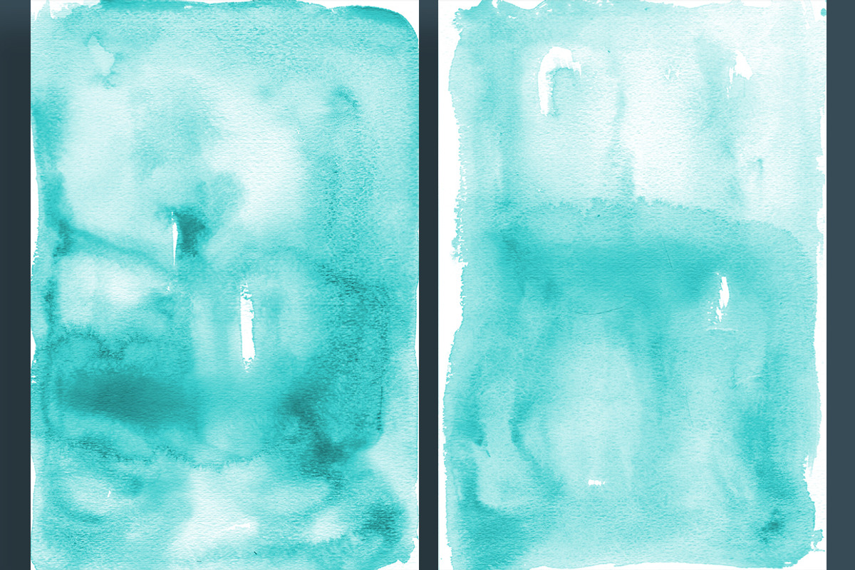 Teal Ombre Watercolor Backgrounds, a Texture Graphic by M. by mprintly (Photo 5 of 6)