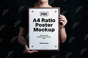 A4 Ratio Vertical Poster Mockup Set, an Advertising Mockup by Elite Mockups (Thumbnail 4 of 7)