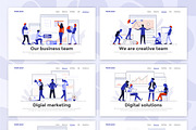 Flat Design Landing page templates, a Person Illustration by Creative Graphics (Thumbnail 12 of 12)