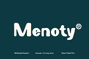 Menoty - Unique Playful Font, a Sans Serif Font by QR Design Studio (Thumbnail 1 of 10)