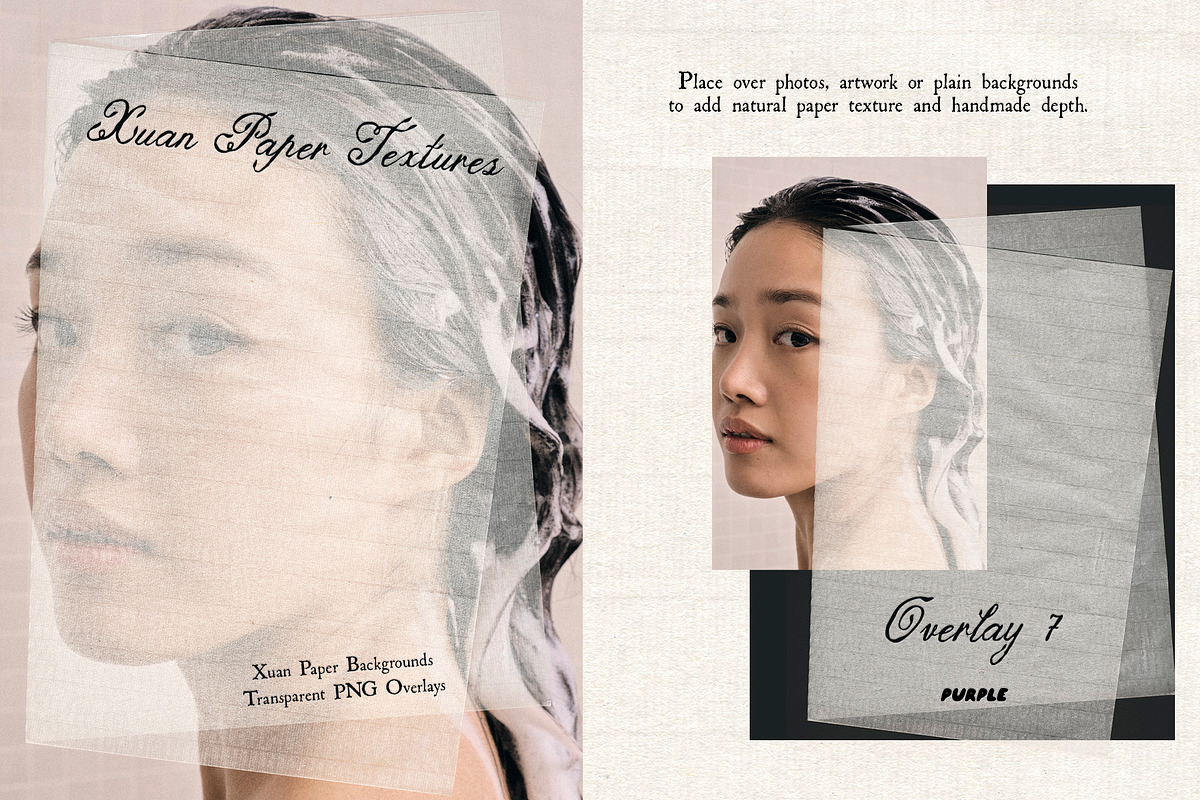 Xuan Paper Textures & PNG Overlays, a Texture Graphic by Purple (Photo 11 of 19)