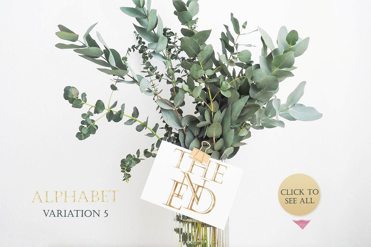 Romantic Alphabet Letters Floral PNG, an Illustration by ColorfulNest (Photo 5 of 5)