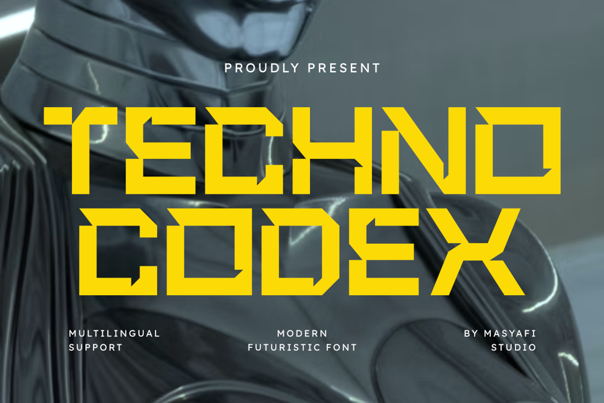 Techno Codex | Aggressive Future, a Sans Serif Font by Masyafi Studio (Photo 1 of 8)