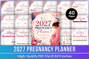 2027 Pregnancy Planner | Pregnancy, a Stationery Template by Mustafiz