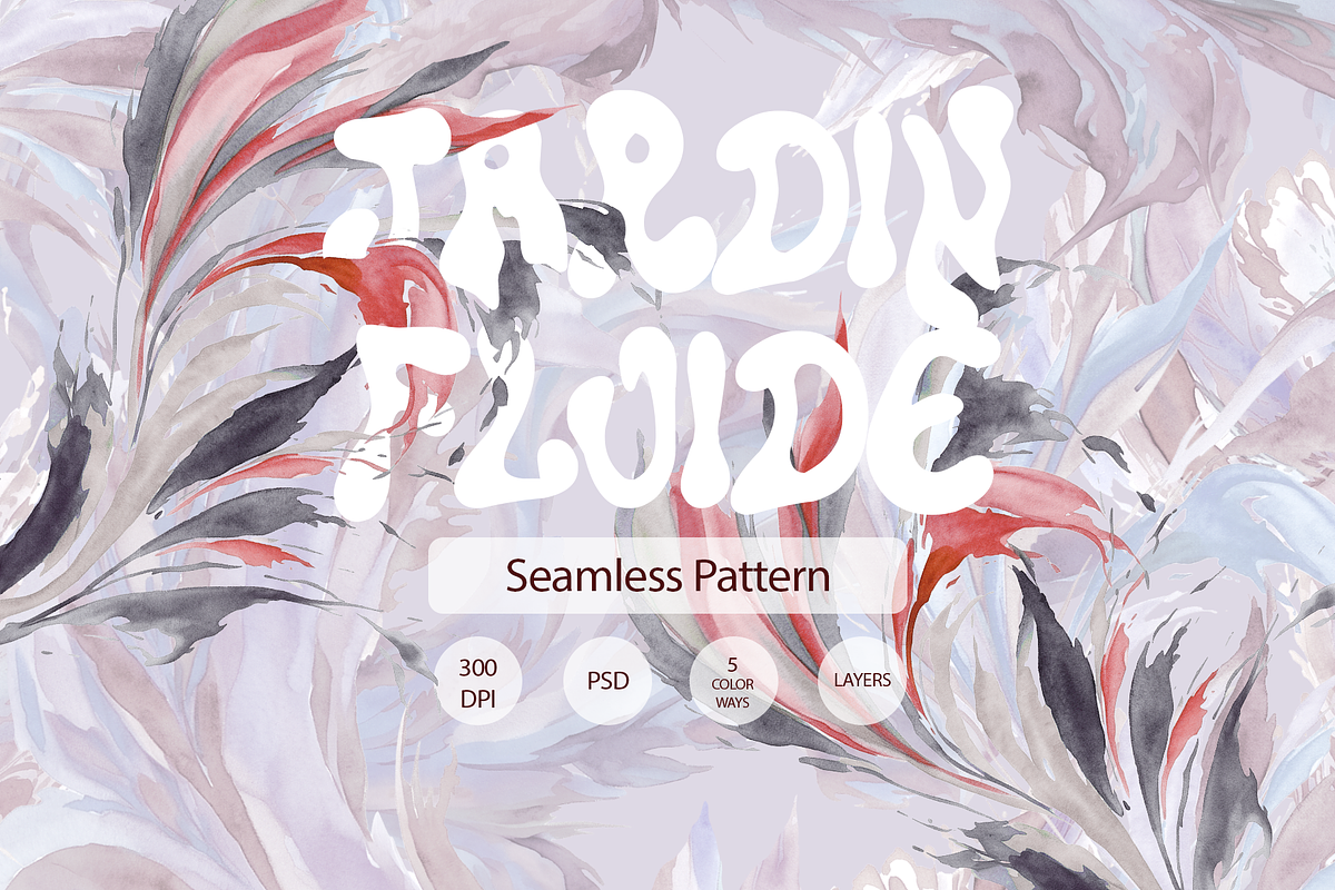 jardin fluide, a Pattern Graphic by rumacorakstudio (Photo 1 of 6)