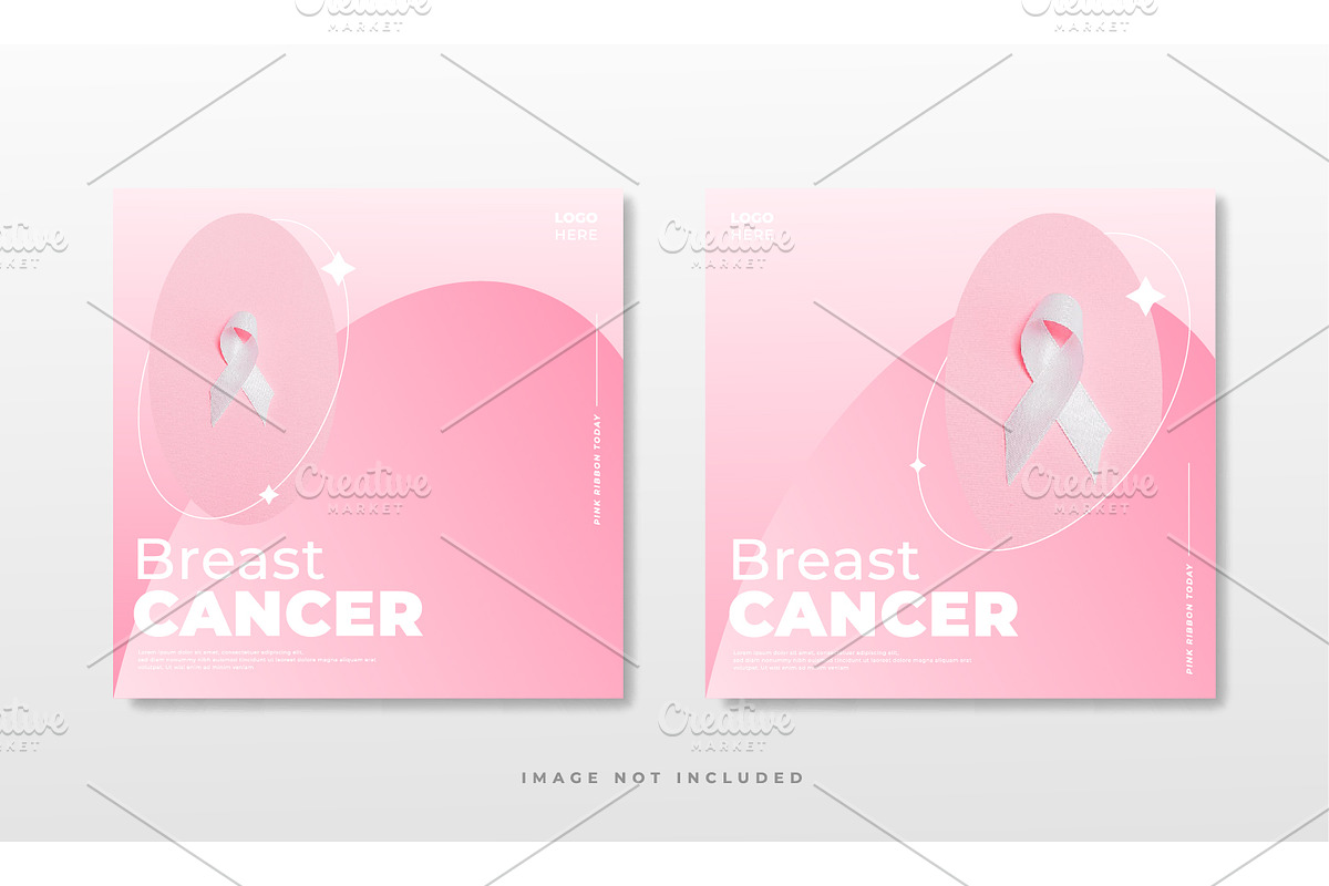 Breast Cancer awareness month, a Social Media Template by Vervenaaa3
