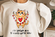 Valentine Cat PNG Bundle, a Graphic by GlitterCraft (Thumbnail 59 of 101)