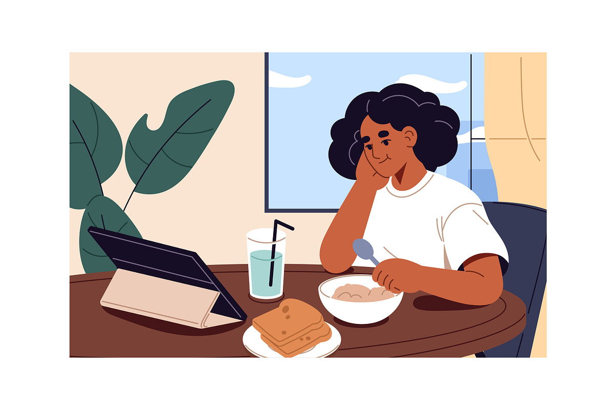 Woman's daily routine, lifestyle set, a Person Illustration by PaperTrident (Photo 5 of 13)
