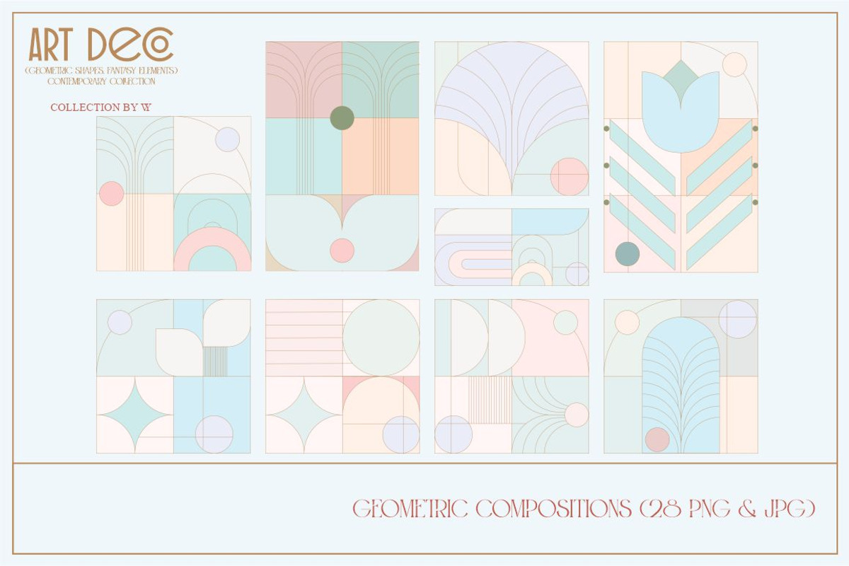 Art Deco Fantasy, a Background Graphic by Collection by VY (Photo 5 of 15)