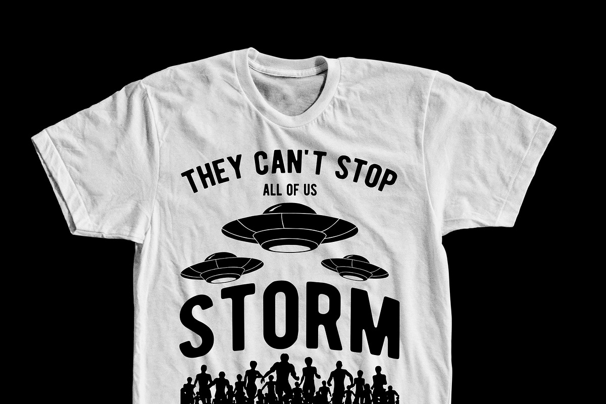 Storm Area 51 T-Shirt Design, an Illustration by CJR Designs (Photo 3 of 3)