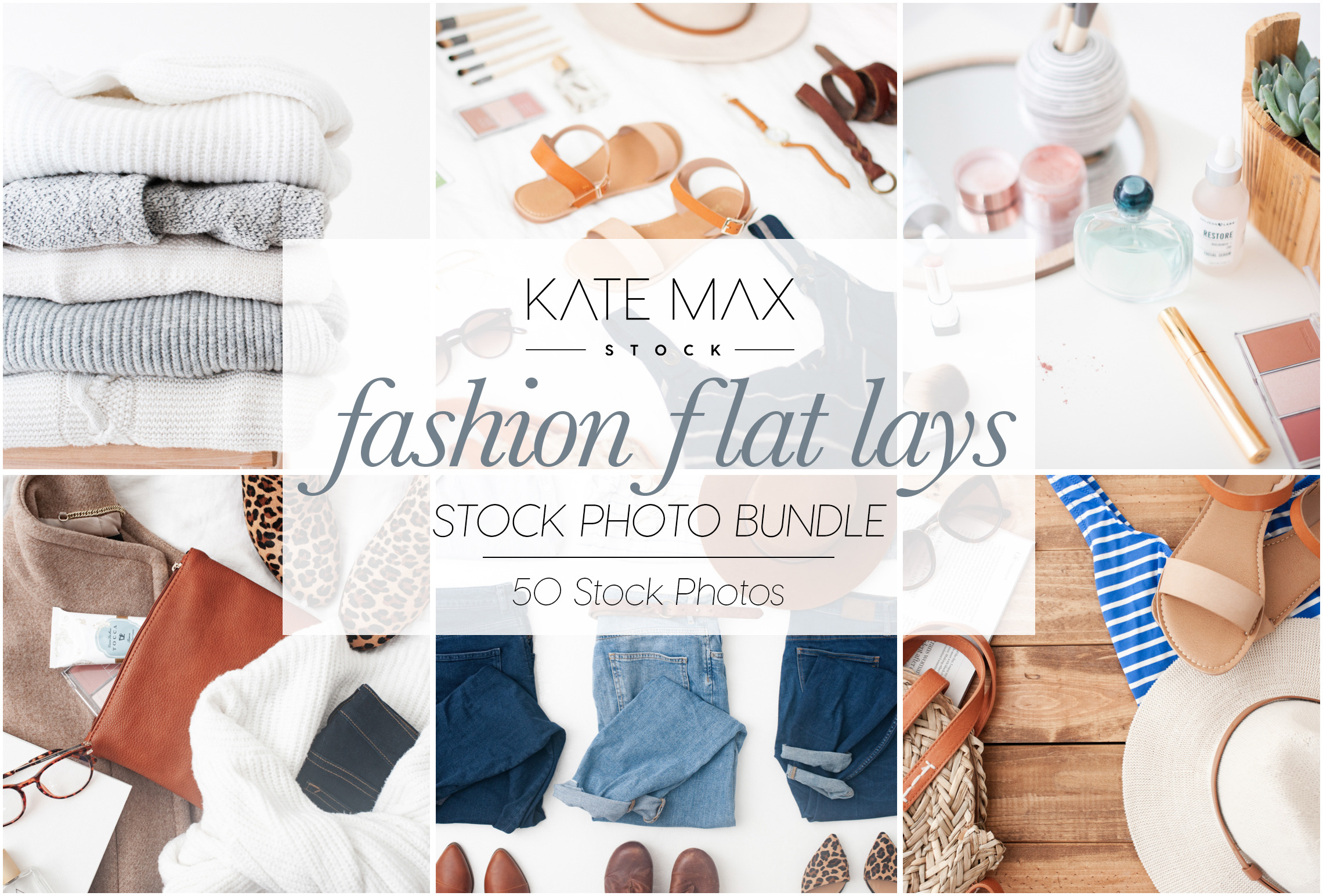 Fashion Flat Lays Photo Stock Bundle, a Books & Magazine Mockup by ...