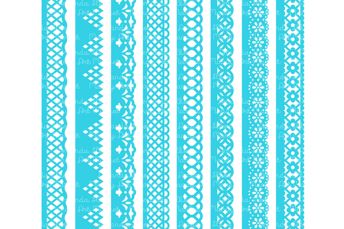 Bright Blue Clipart Borders, an Illustration by Amanda Ilkov (Photo 4 of 5)