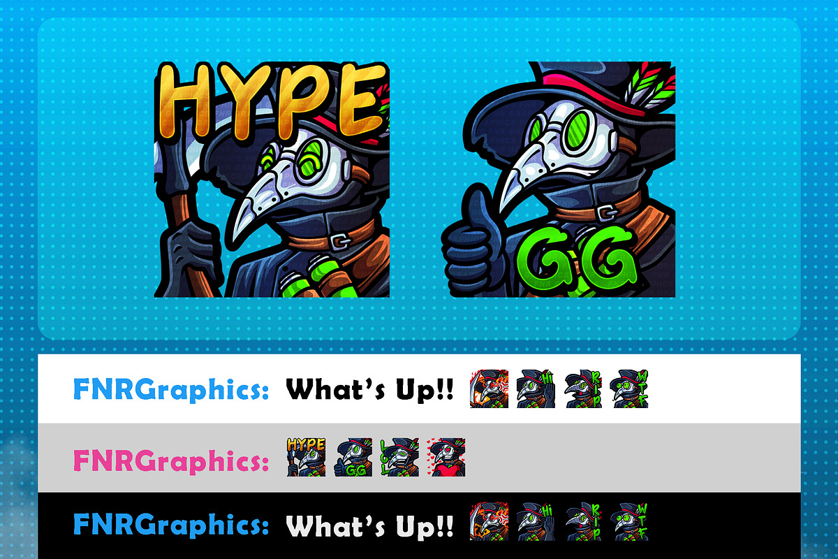 Plague Doctor Twitch Emotes, an Illustration by FNR Graphics (Photo 5 of 5)