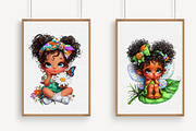 Butterfly baby girl Clipart, an Illustration by Libby Wishes (Thumbnail 2 of 7)