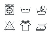 Bundles Set Laundry Vector Icons, an Outline Icon by adenpinkstore (Thumbnail 3 of 10)