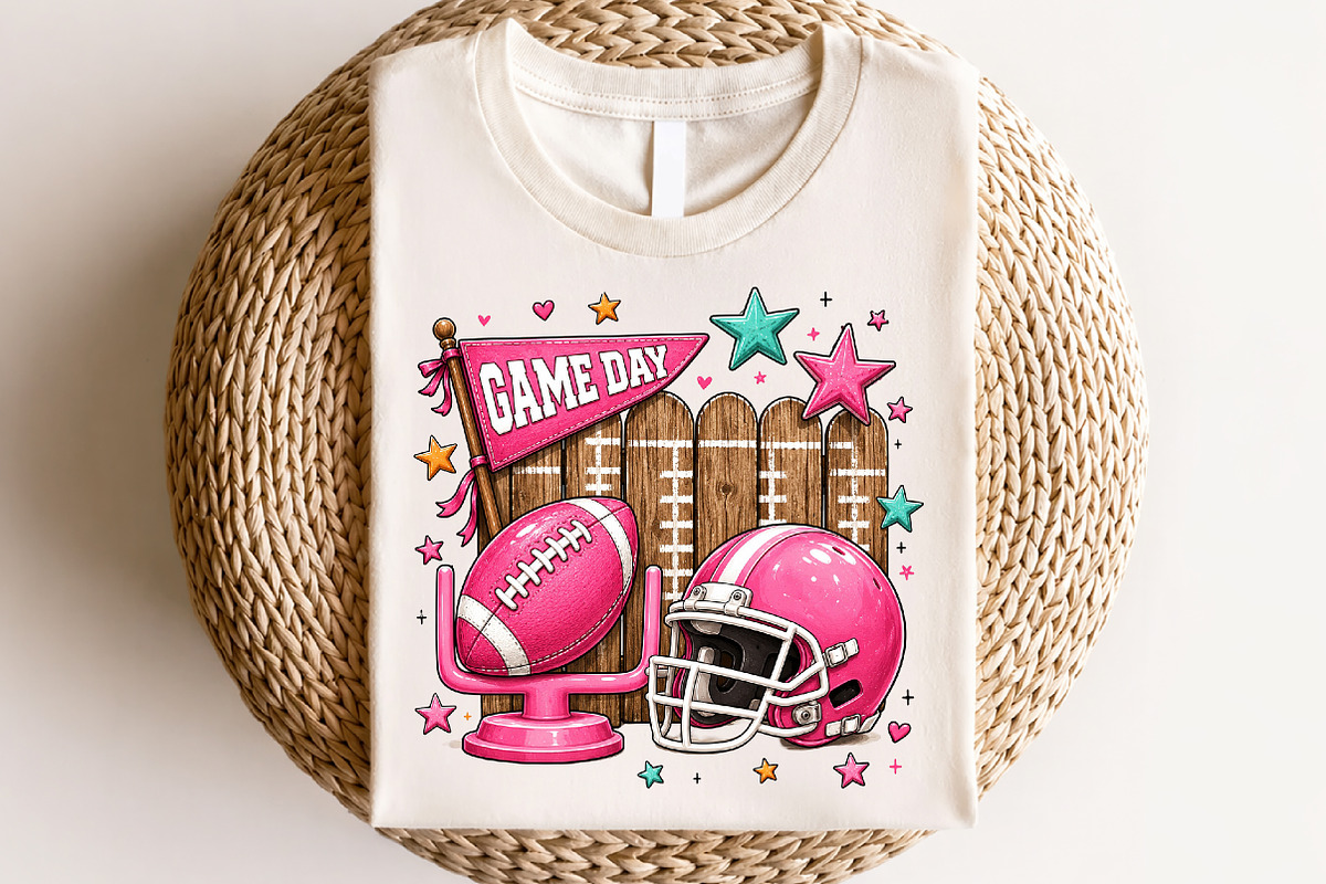 Preppy Football Game Day PNG, a Seasonal Illustration by CraftArtStudio (Photo 4 of 4)