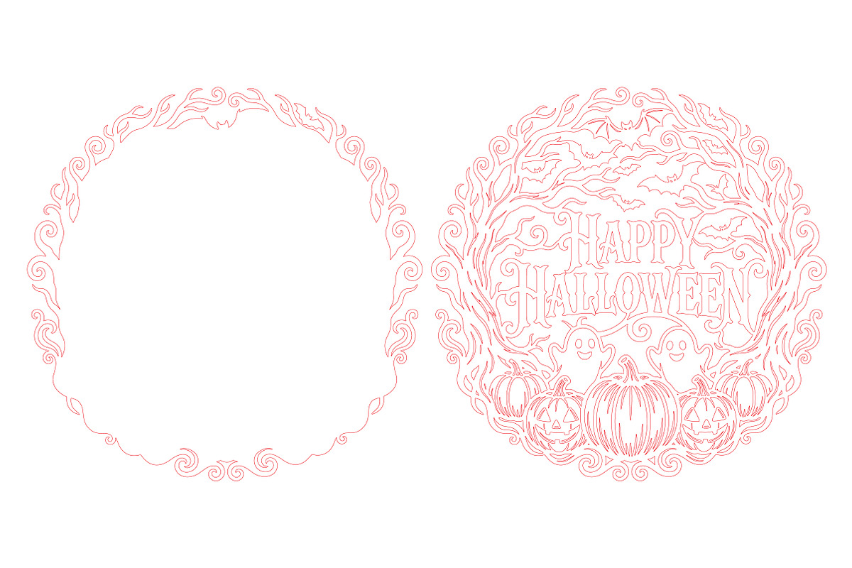 Happy Halloween SVG Laser Cut File, an Object Graphic by DreamCafeArt (Photo 3 of 3)