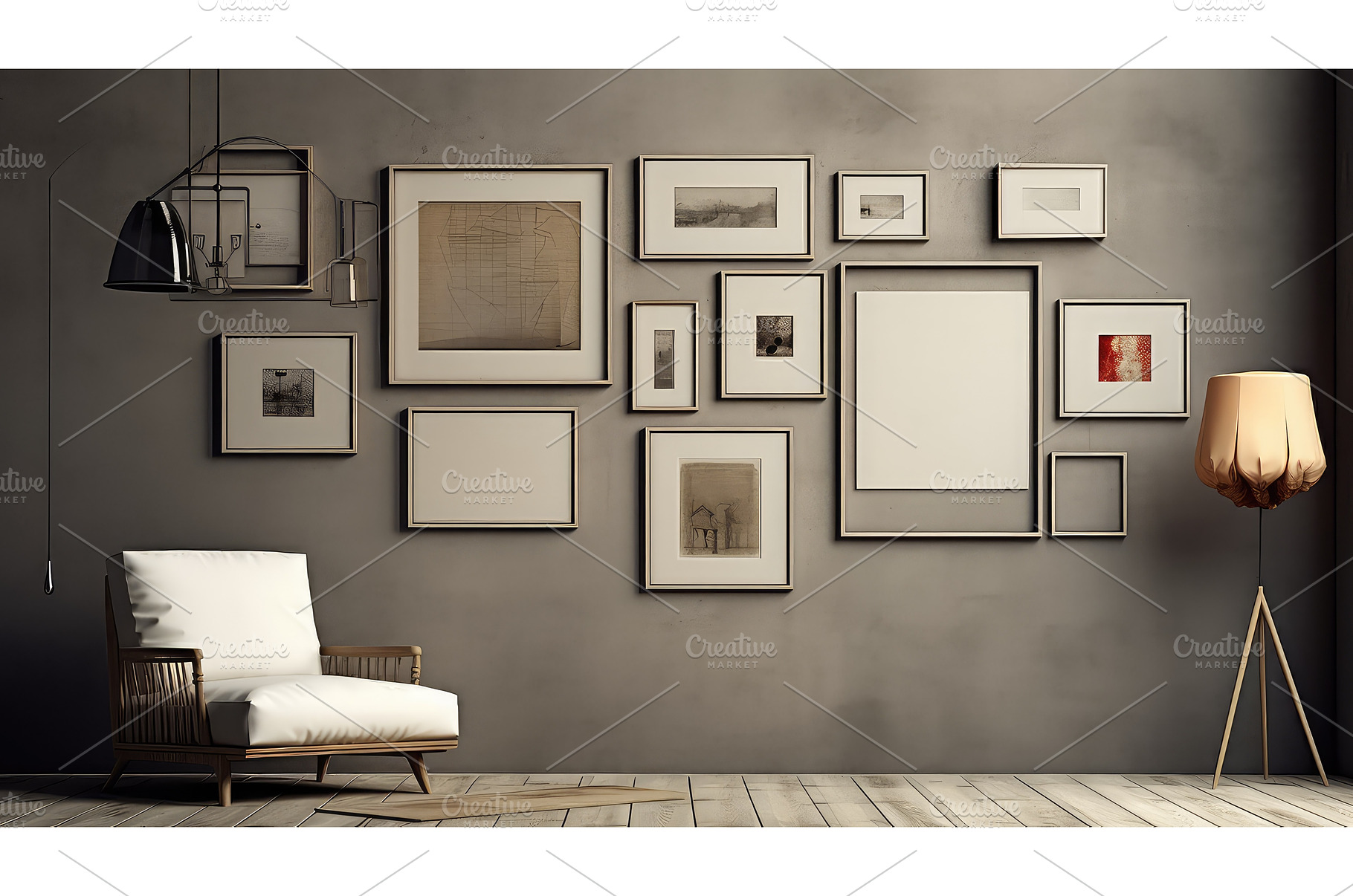 style frame room background ai, an Abstract Photo by pikepicture