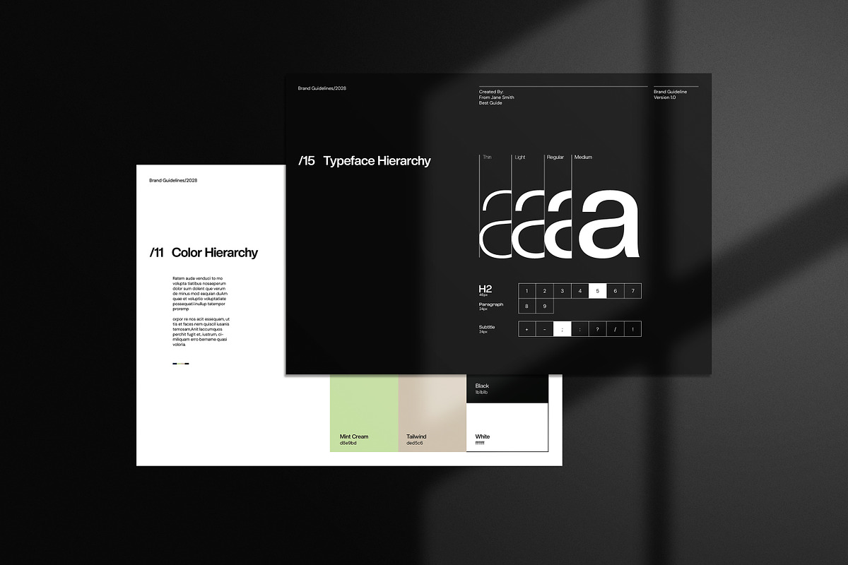 Brand Guideline Templates - CANVA, a Branding & Logo Template by evgenystudio (Photo 9 of 17)
