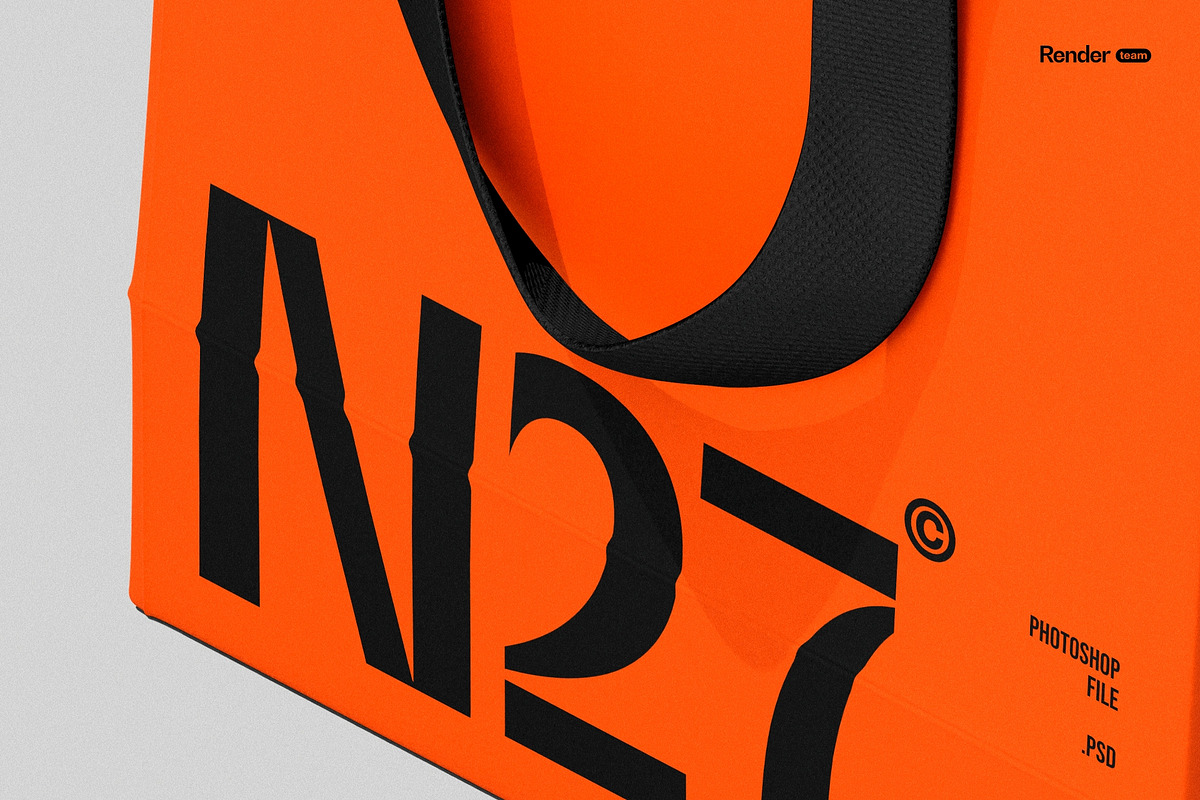Paper Bag Mockup Set, a Packaging Mockup by Renderteam (Photo 8 of 12)