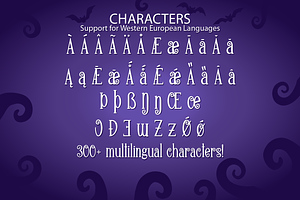 Black Cats And Witches Hats Font Duo