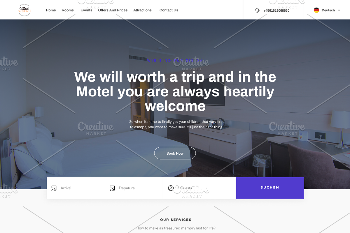 Hotel Booking Landing Page Template, a Landing Page Template by Themesmile (Photo 3 of 3)