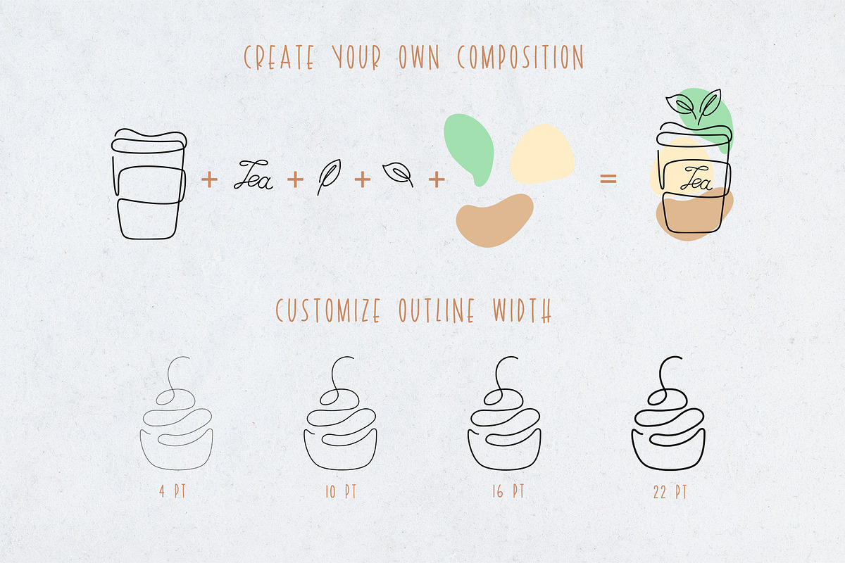Continuous Line Art Collection, a Food Illustration by IllarArt (Photo 5 of 9)