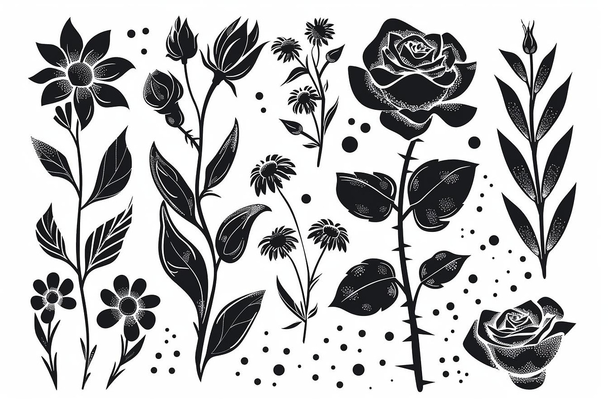 floral pattern large roses, an Illustration by Amazin_art (Photo 8 of 17)