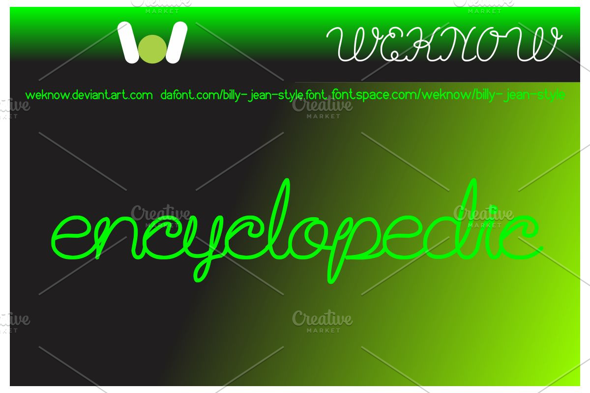 billy jean style font preview 2