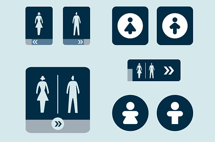 Bath Signs Set