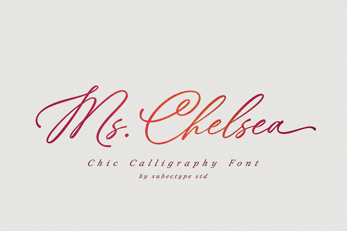 Ms. Chelsea - Chic Calligraphy Font, a Script Font by Subectype Studio (Photo 1 of 9)