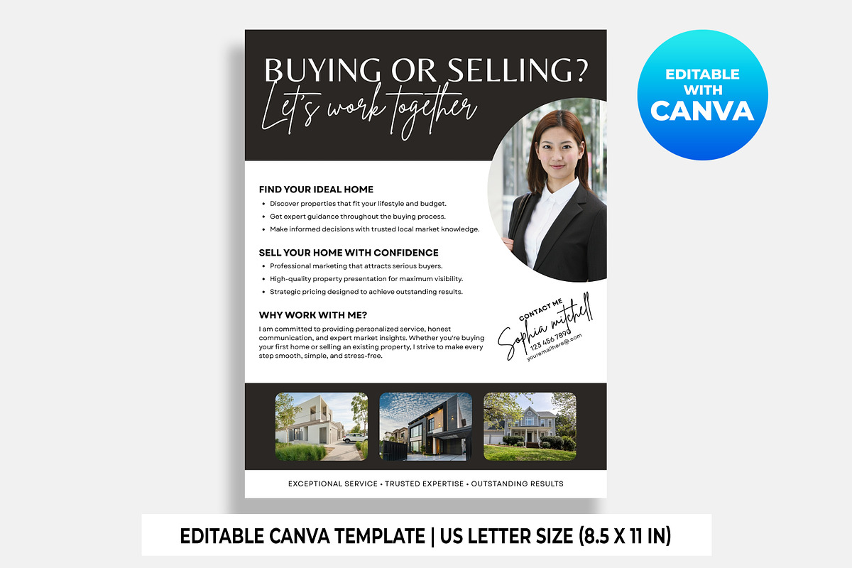 Realtor Buying or Selling Flyer, a Flyer Template by M9 Design (Photo 1 of 5)