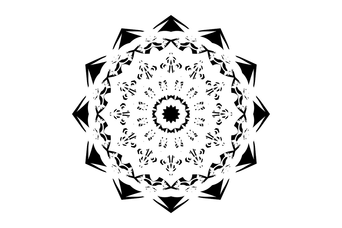 Ornamental Black White Mandala Pack, a Decorative Illustration by NJ Himel (Photo 33 of 103)