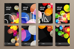 Set Of Abstract Brochures