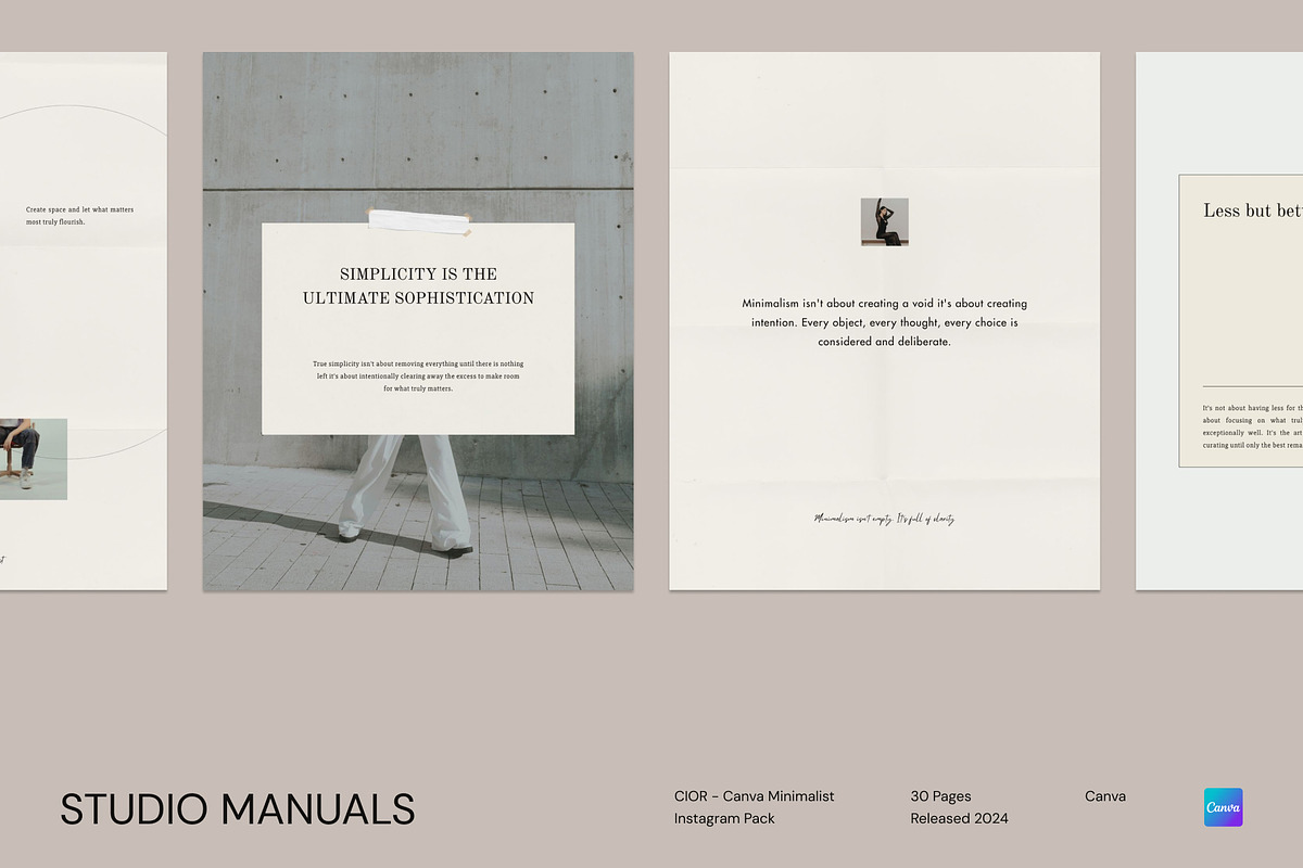 CIOR – Canva Minimalist Instagram, a Social Media Template by Studio Manuals (Photo 2 of 8)