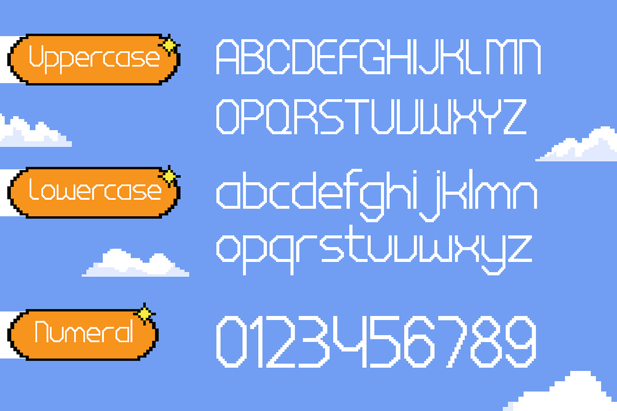 Arrivo Sans Pixel - 8Bit Font, a Sans Serif Font by CuratedType Studio (Photo 8 of 9)