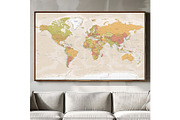 Vector World Map - Large&Detailed, a Decorative Illustration by PorcuPen Works (Thumbnail 8 of 9)