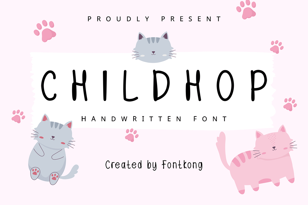 Childhop - Playful Handwritten Font, a Handwritten Font by overlaytemplates (Photo 1 of 5)