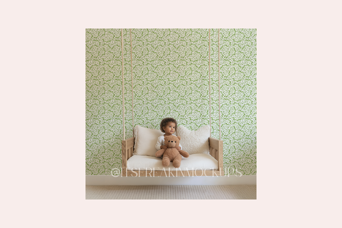 PSD Nursery Wallpaper Mockup PSD, a Household Mockup by ItsFreakinMockups (Photo 3 of 3)