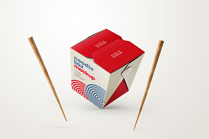 Noodle Box Mockup Set Asian Food