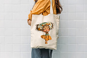 Whimsical Daisy Girls Clipart, a Seasonal Illustration by CreationArt (Thumbnail 7 of 7)