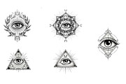Third Eye Tattoo Designs, an Object Graphic by Retouchlab (Thumbnail 2 of 3)
